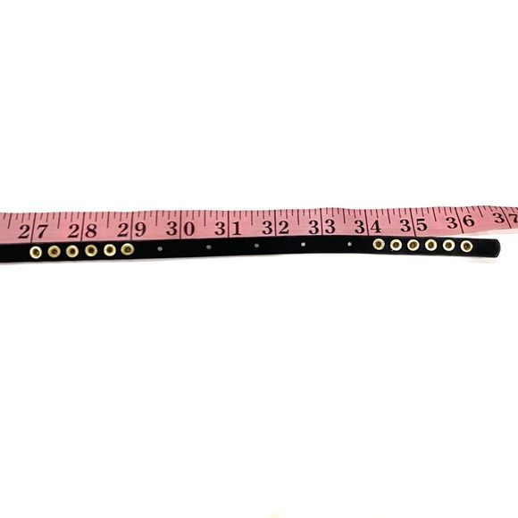 J. CREW Skinny Black Leather Gold Studded Belt S main image 4